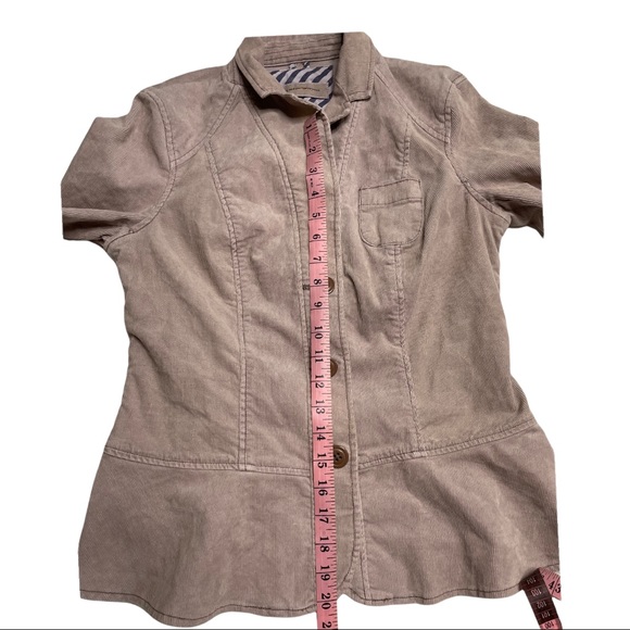 Size 6 Anthro Pilcro Dusty Pink Denim Jacket - Picture 4 of 7